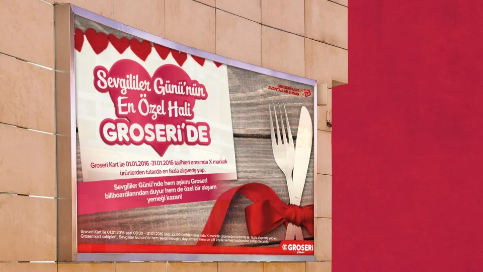 Groseri — Sevgililer Günü Afiş Tasarımı