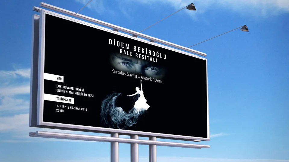 Didem Bekiroğlu Özel Bale Kursu — Bale Resitali Billboard Tasarımı