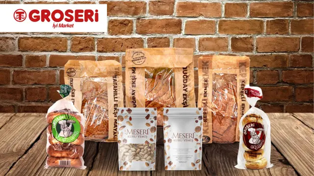Groseri — Ekmek Çeşitleri ve Meseri Kuru Yemiş Ürün Grubu Ambalaj Tasarımları