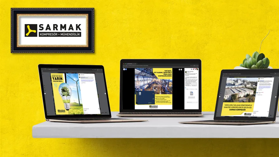 Sarmak Kompresör — Sosyal Medya Yönetimi ve Kreatif Post Tasarımları